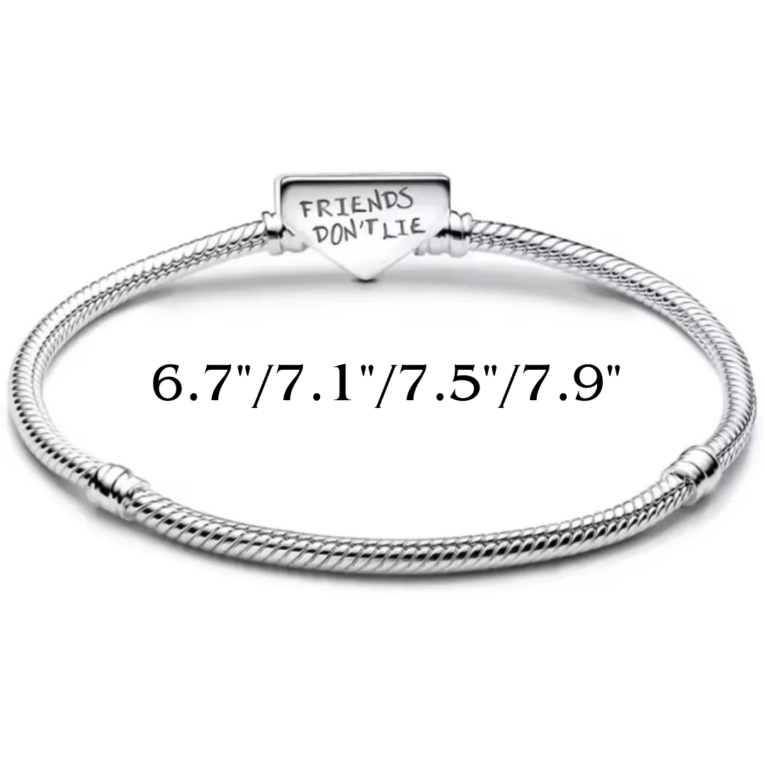 Sterling silver bracelet & charms inspired by the Upside Down