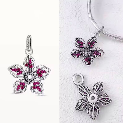 Sterling silver bracelet & charms inspired by the Upside Down